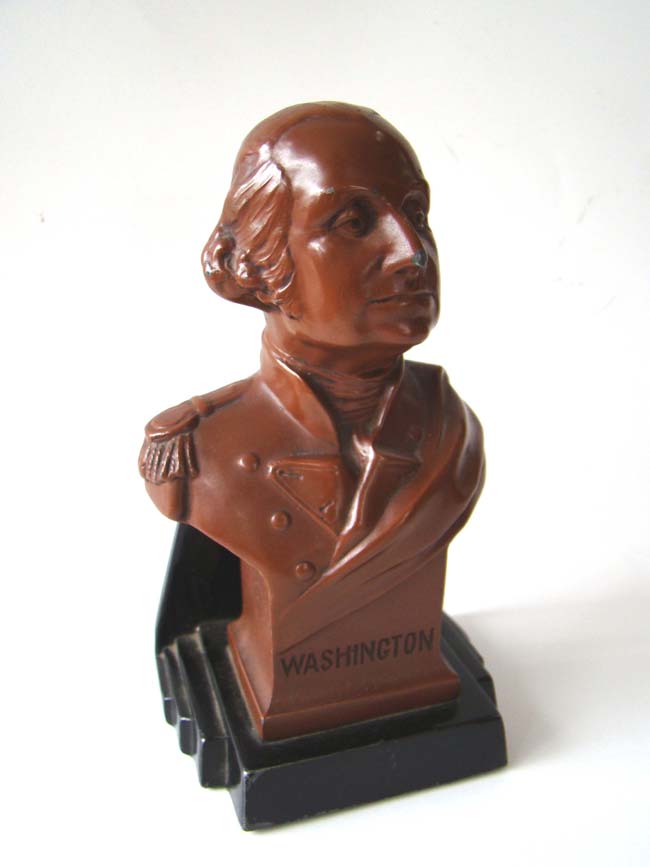 A fine single bookend of Gen. George Washington made by Ronson circa 1935
